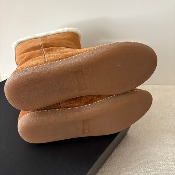 J Crew Short Alpine Boots, Shearling-lined Suede, Sz 8 - Picture 9 of 15